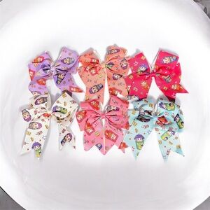 Colorful kpop demon hunters bows Cartoon Print Hair Bows